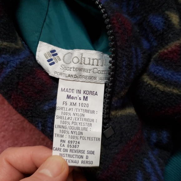 VTG Columbia Reversible Aztec Print Vest Jacket - Picture 7 of 8